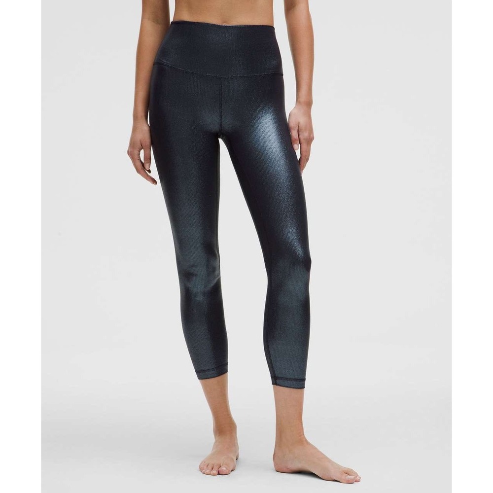 Lululemon Align High-Rise 25' Foil Shine Black Leggings Sz 12 Yoga Cybercore - Picture 12 of 12
